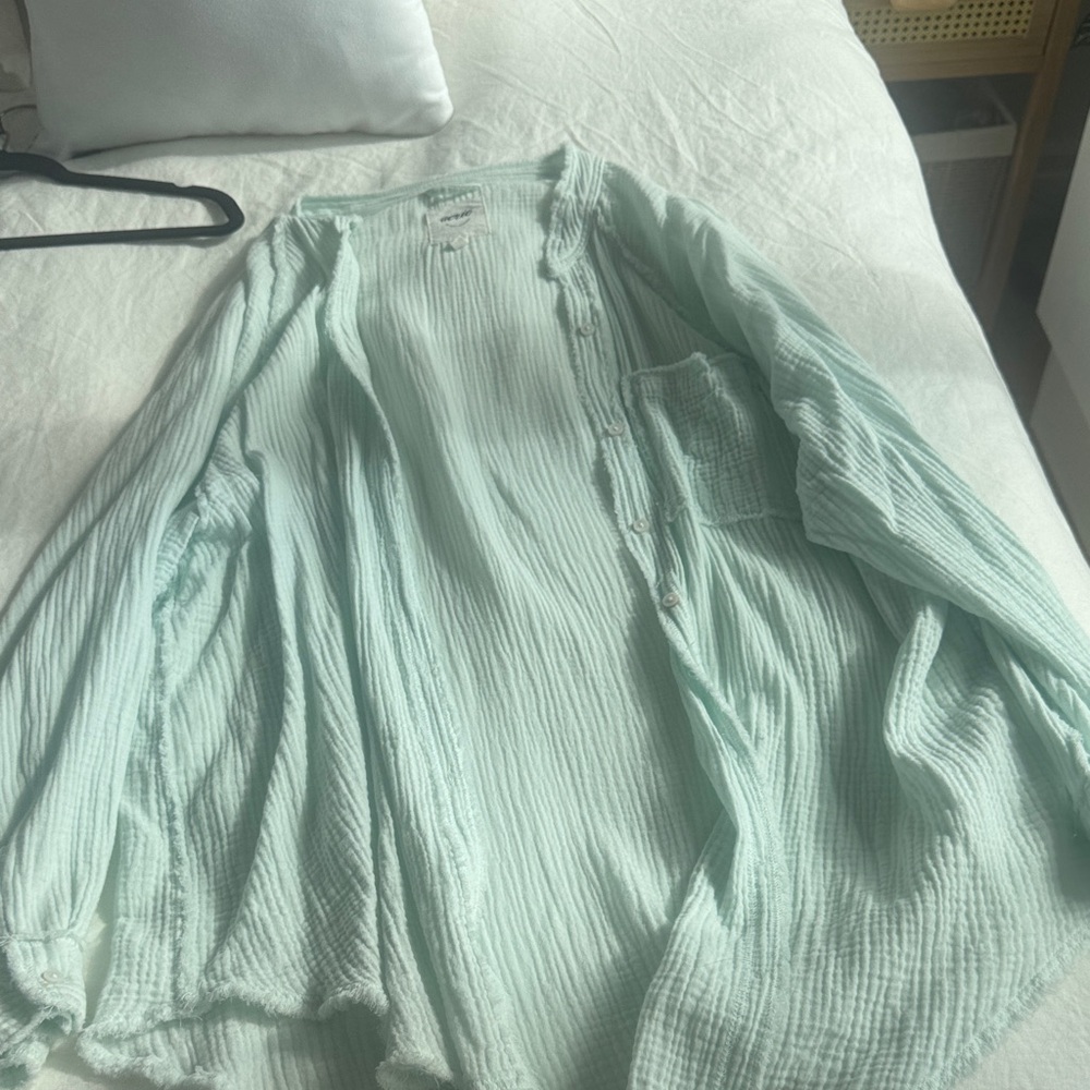 Aerie Mint Green Textured Top